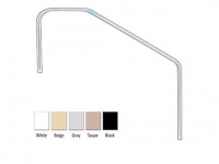 Saftron Deck To Pool Mounted 3-Bend Handrail | .25" Thickness 1.90" OD | 48"W x 32"H | White | DTP-348-W