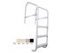 Saftron Commercial Cross Brace 3-Step Ladder | .25" Thickness 1.90" OD | 24"W x 67"H | White | CBL-324-3S-W