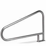 SR Smith 55.90" Center Grab Stainless Steel Rail with Welded Mounting Plate  | 304 Grade | .49 Wall Residential | PR 500