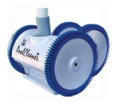 Poolvergnuegen PoolCleaner 4-Wheel Inground Suction Side Cleaner White Blue