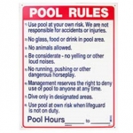 Commercial Pool Rules Sign 18 inches x 24 inches