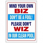 No Wiz Rules Pool Sign
