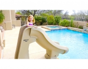 SlideAway Removable In-Ground Pool Slide, Taupe Color