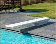 SR Smith Flyte-Deck II Stand and Fibre-Dive Board Complete - 6' Radiant White with White Tread