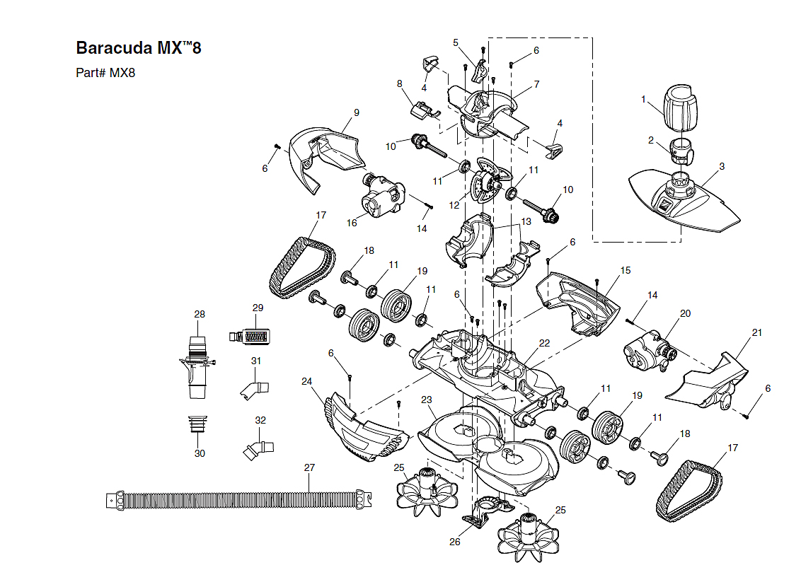 Baracuda MX8 Parts Baracuda MX8 Parts