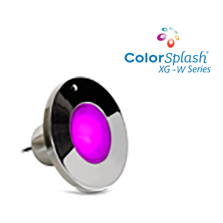 J&amp;J Electronics ColorSplash XG-W Series RGB + White LED Spa Light, 12V 30' Cord, LPL-S2CW-12-30-P
