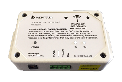 pentair screenlogic interface wireless link