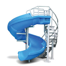 SR Smith Vortex Slide with Open Flume and Staircase - Blue