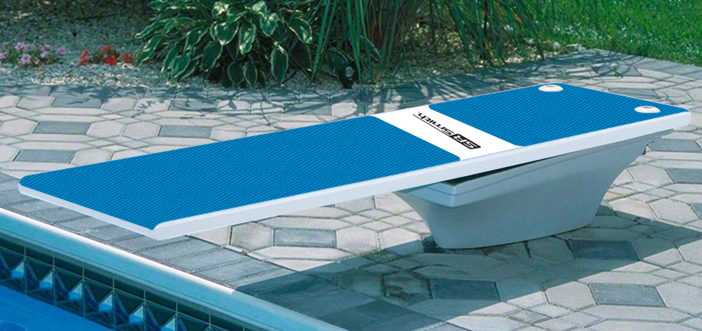 SR Smith Flyte-Deck II Stand With TrueTread Board Complete - 6' Radiant White with Blue Top Tread